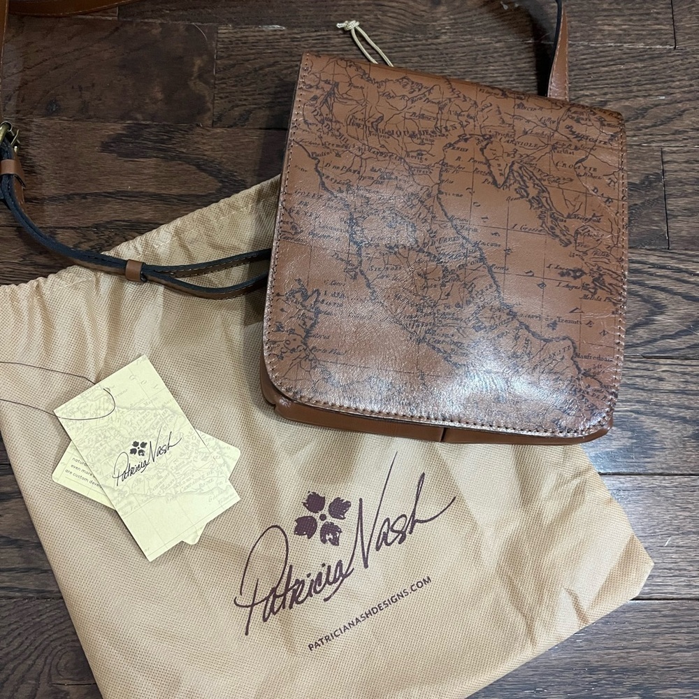 Patricia Nash Tan Leather Crossbody Bag